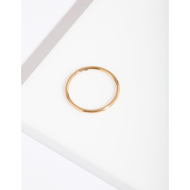 Gold Fine 10mm Clicker Earring