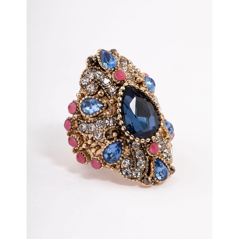 Gold Grand Pear Ring|SM|ML