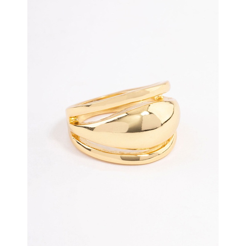 Gold Plated Domed Statement Ring