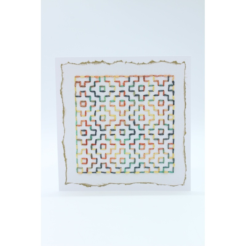 Sashiko- Cosmic Pasta – Greeting Card – 14×14 cm (C1739)