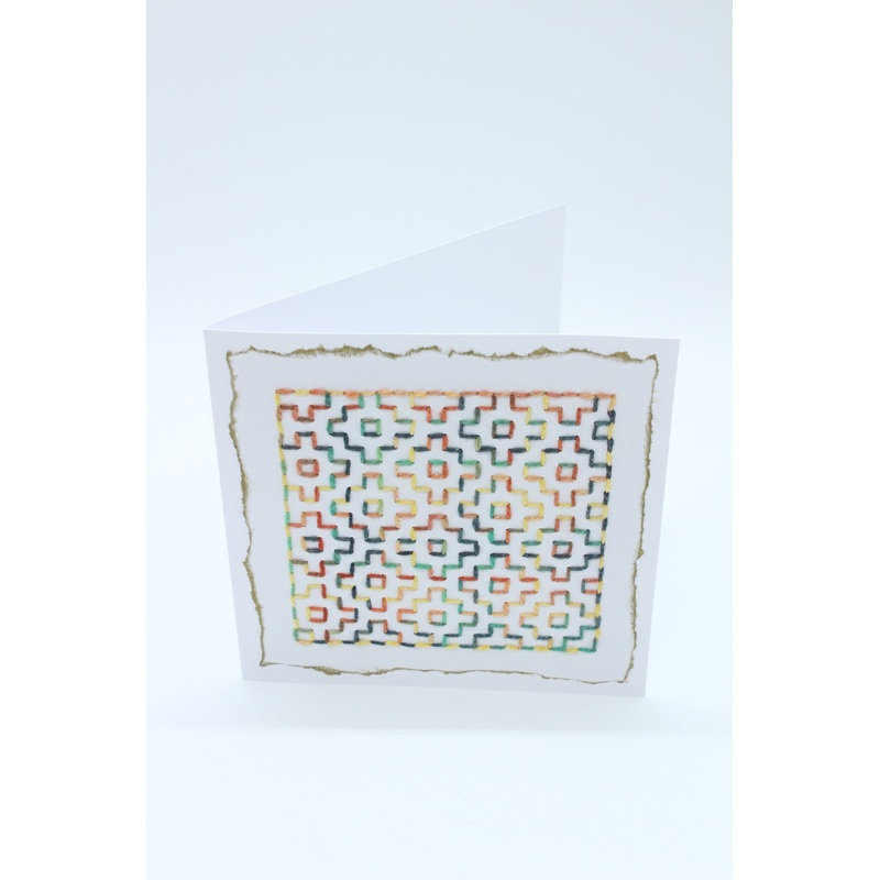 Sashiko- Cosmic Pasta – Greeting Card – 14×14 cm (C1739)