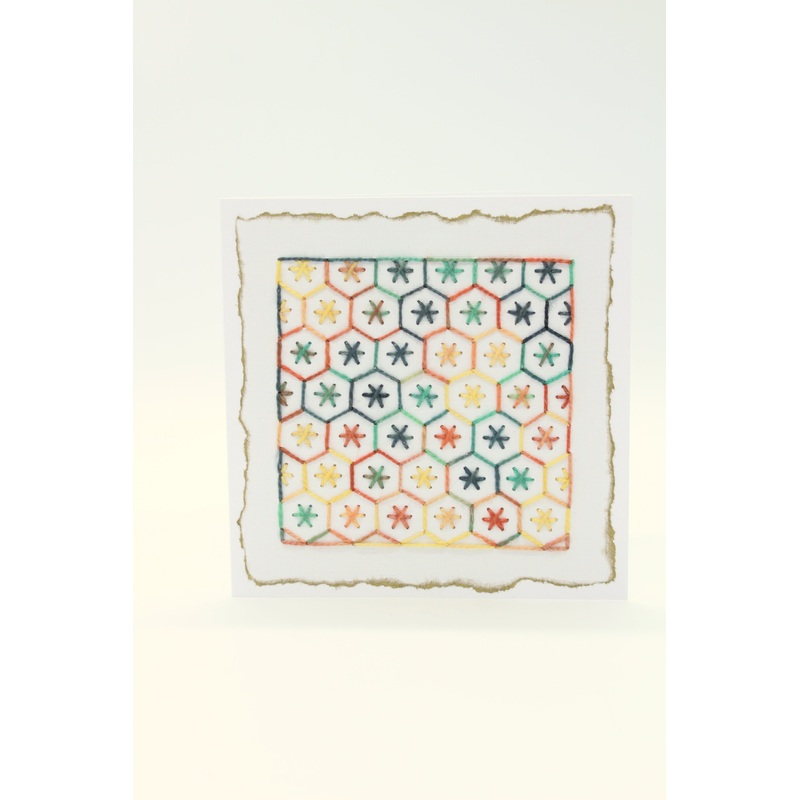 Sashiko- Cosmic Pasta – Greeting Card – 14×14 cm (C1740)