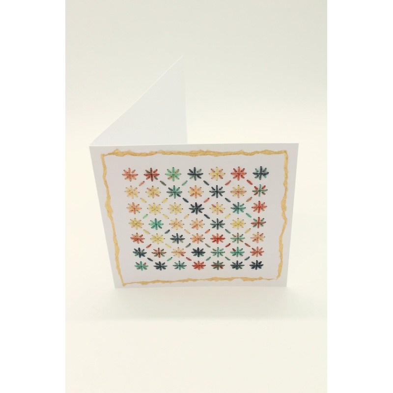 Sashiko – Cosmic Pasta – Greeting Card – 14×14 cm (C1759)