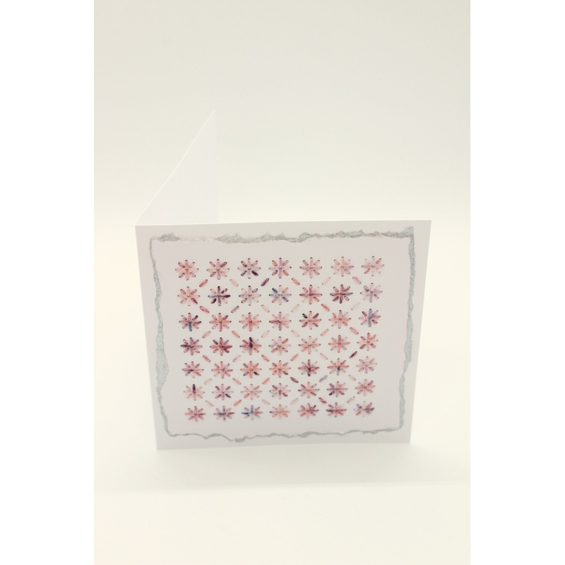 Sashiko – Heath – Greeting Card – 14×14 cm (C1760)