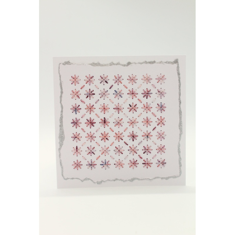 Sashiko – Heath – Greeting Card – 14×14 cm (C1760)