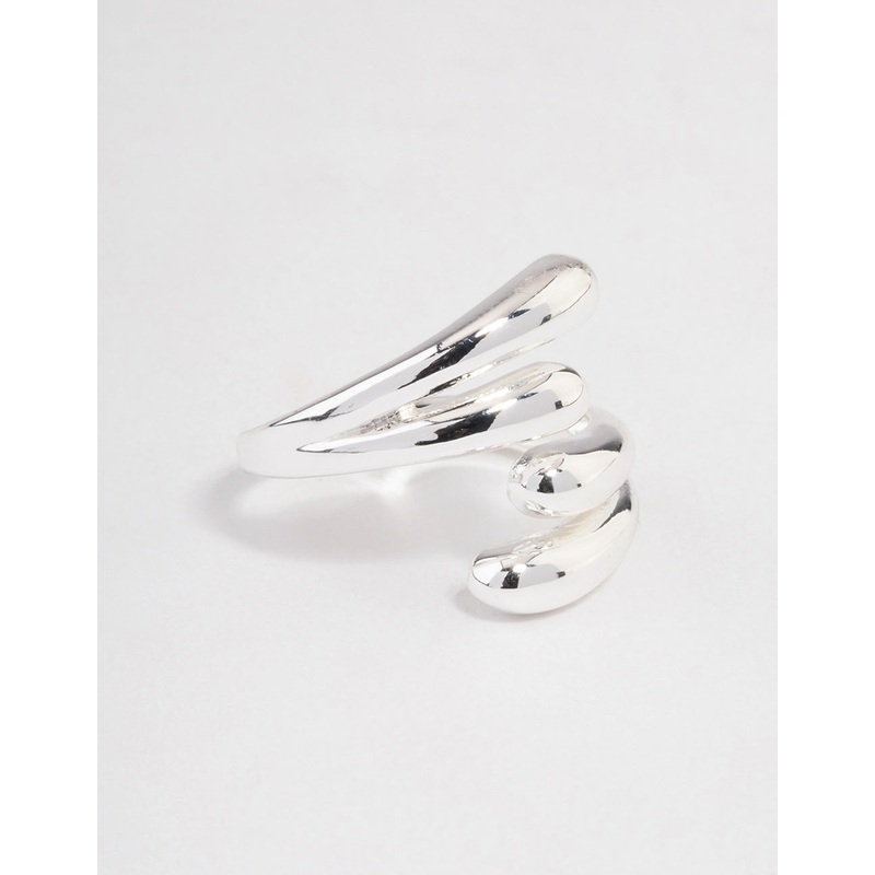 Silver Plated Double Row Wrap Ring