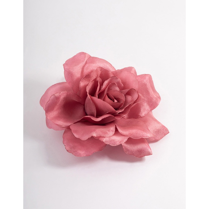 Fabric Pink Stone Flower Corsage