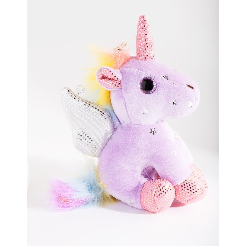 Kids Purple Unicorn Keyring