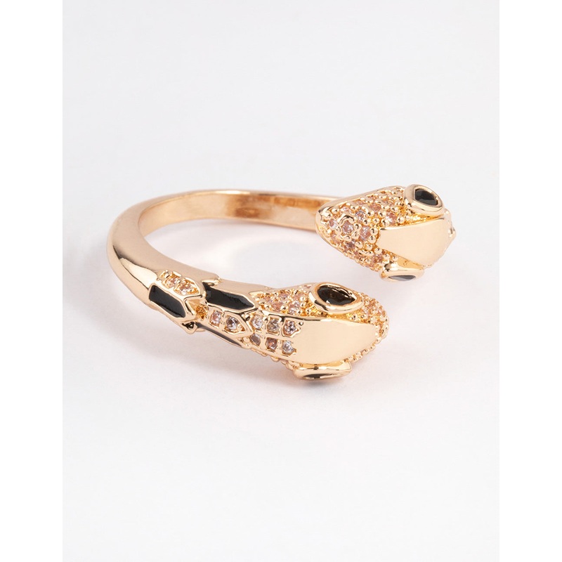 Black Slim Snake Ring|SM|ML