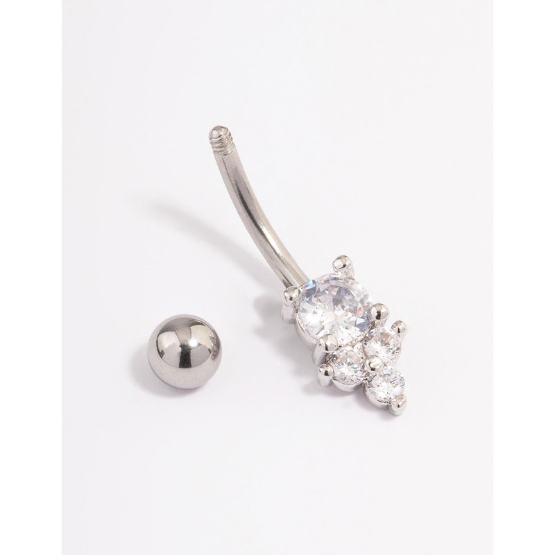 Surgical Steel Round & Triangle Claw Belly Ring