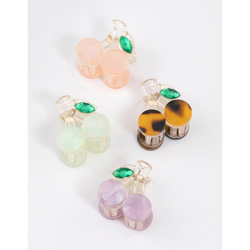 Cherry Hair Claw Clip 4-Pack