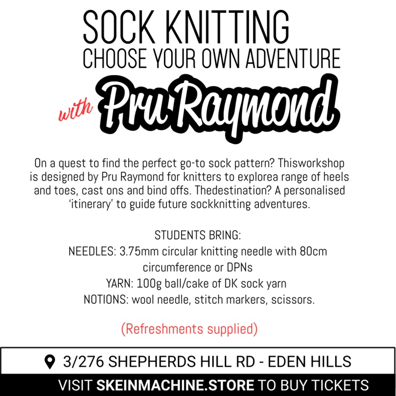 SOCK KNITTING – Choose your own Adventure with Pru Raymond