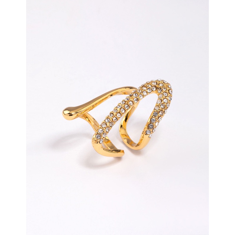 Gold Plated Blingy Split Ring|SM|ML