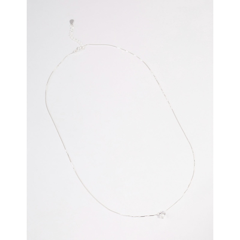 Sterling Silver Classic Claw Pendant Necklace