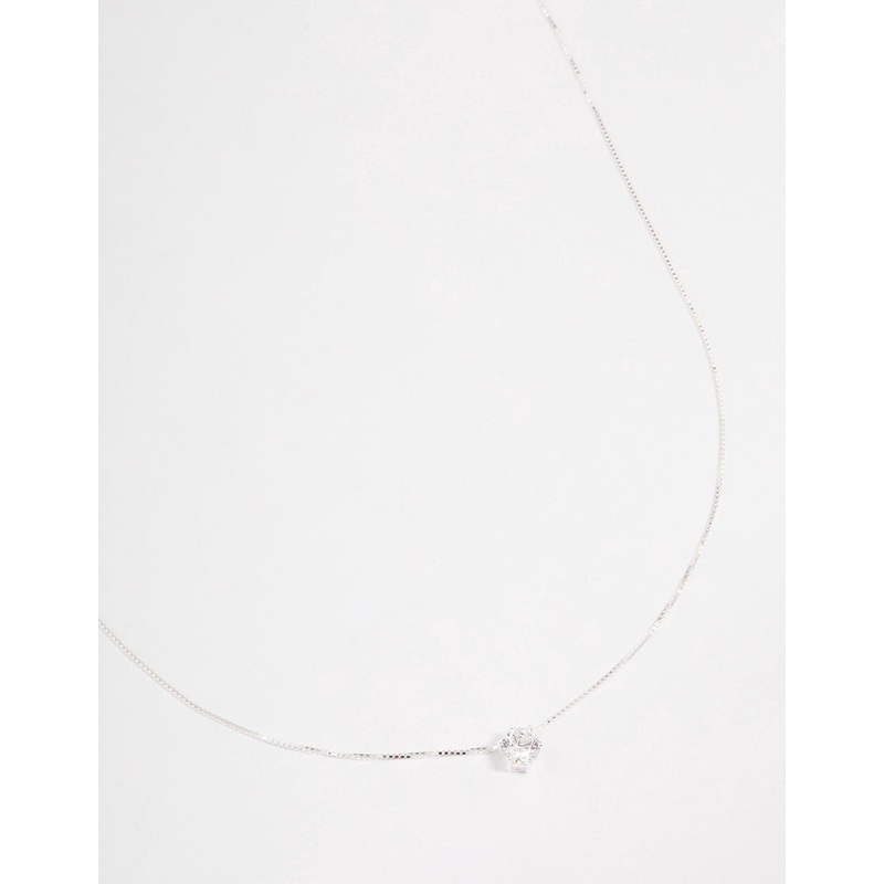 Sterling Silver Classic Claw Pendant Necklace