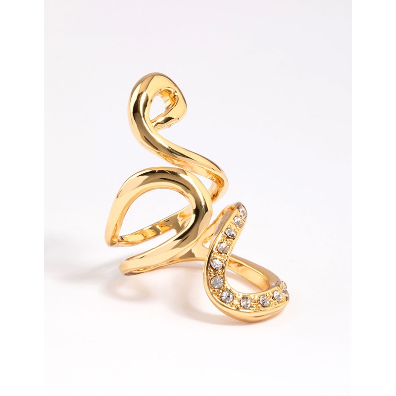 Gold Plated Swirly Wrapped Ring