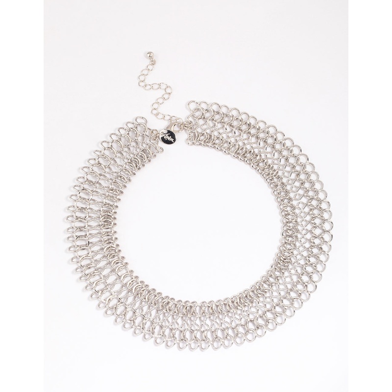 Silver Wide Link Chain Necklace