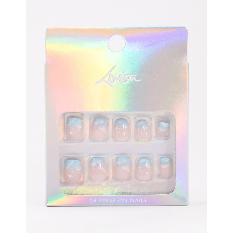 Tweens Blue Star & Cloud Press On Nails