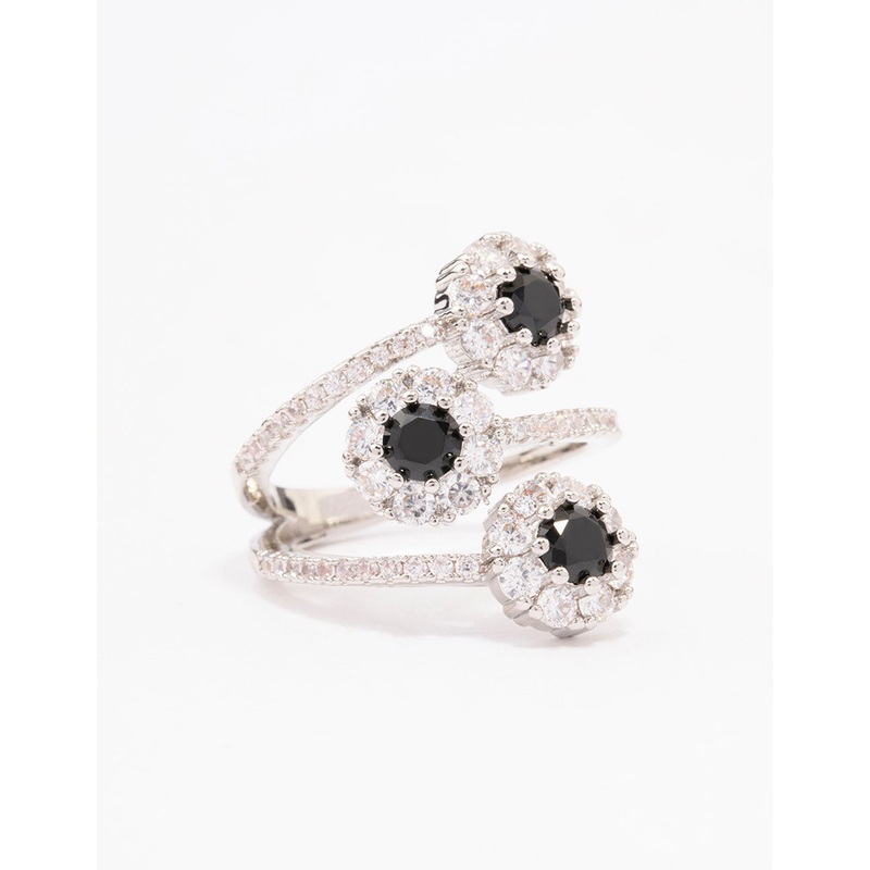 Black Round Triple Tier Ring|SM|ML