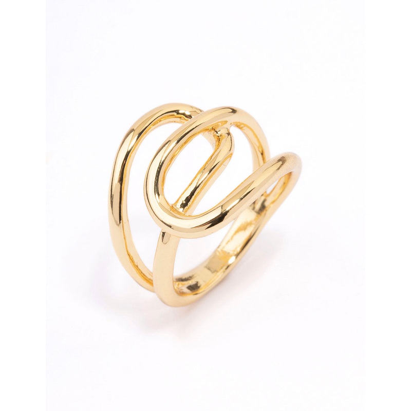 Gold Plated Interlocked Ring|SM|ML