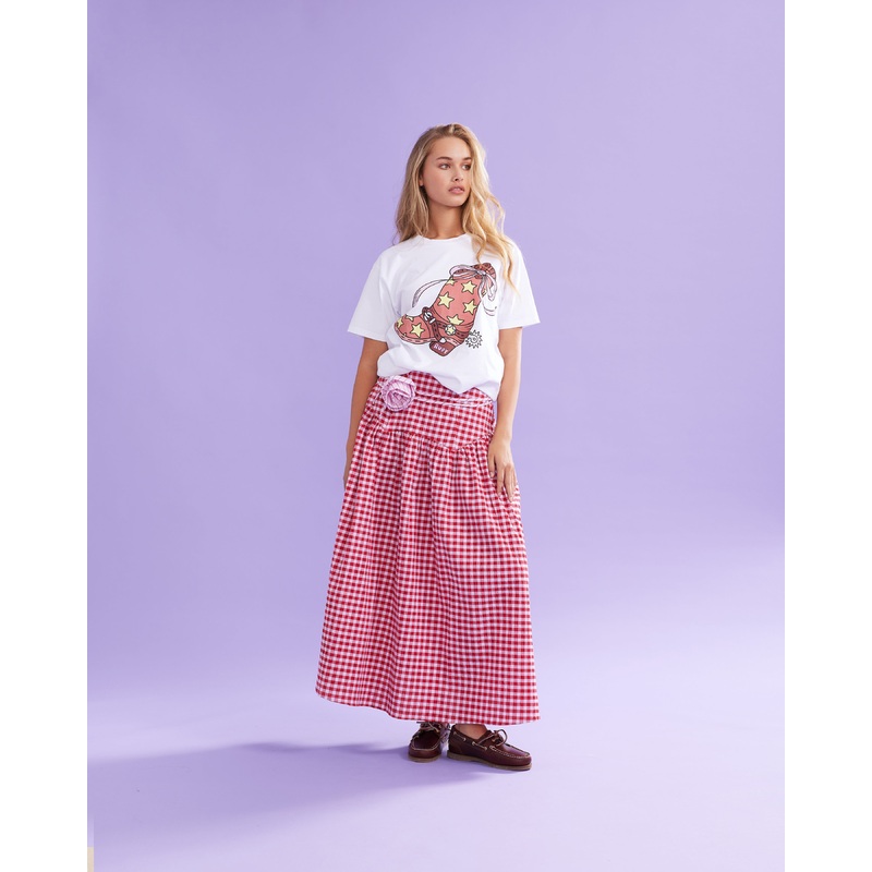 COWGIRL T-SHIRT COWGIRL BOOT|S|M|L|XL