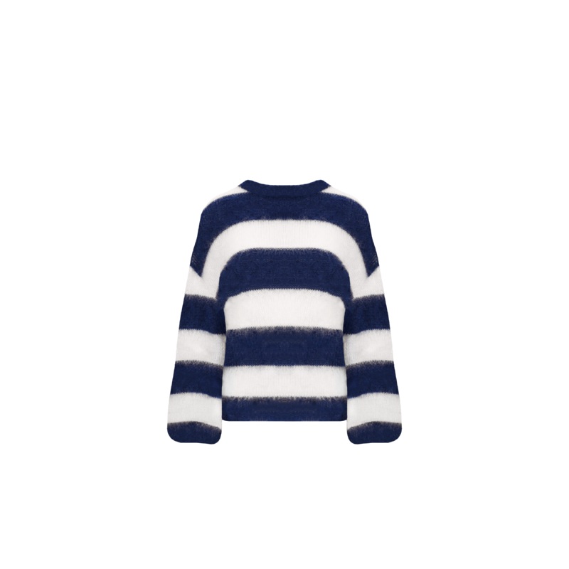 JOSIE SWEATER WHITE NAVY STRIPE