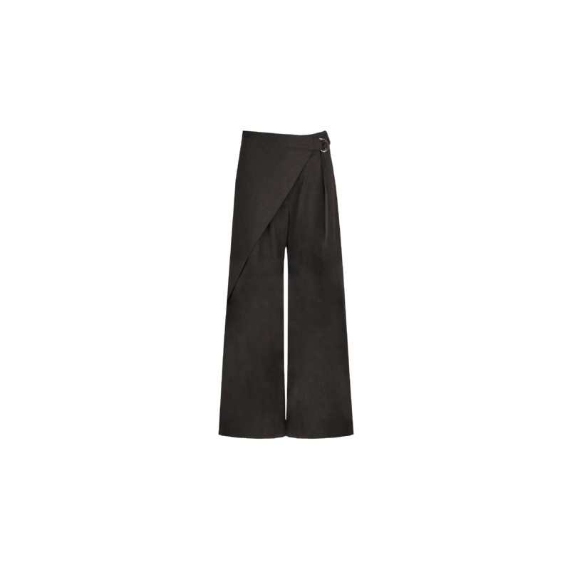 SASHA WRAP PANT CHARCOAL|4|6|8|10|12|14|16|18|20