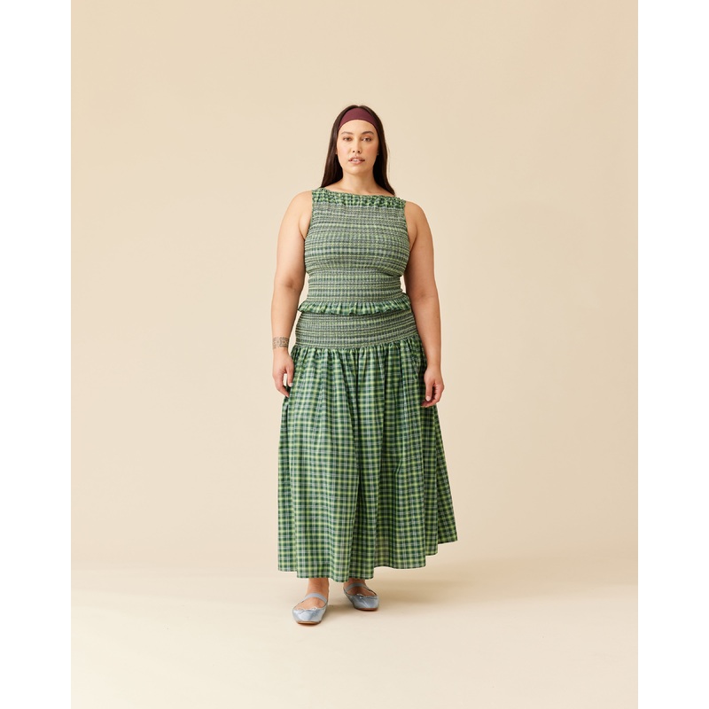 ANASTASIA TANK GREEN TARTAN|4|6|8|10|12|14|16|18|20