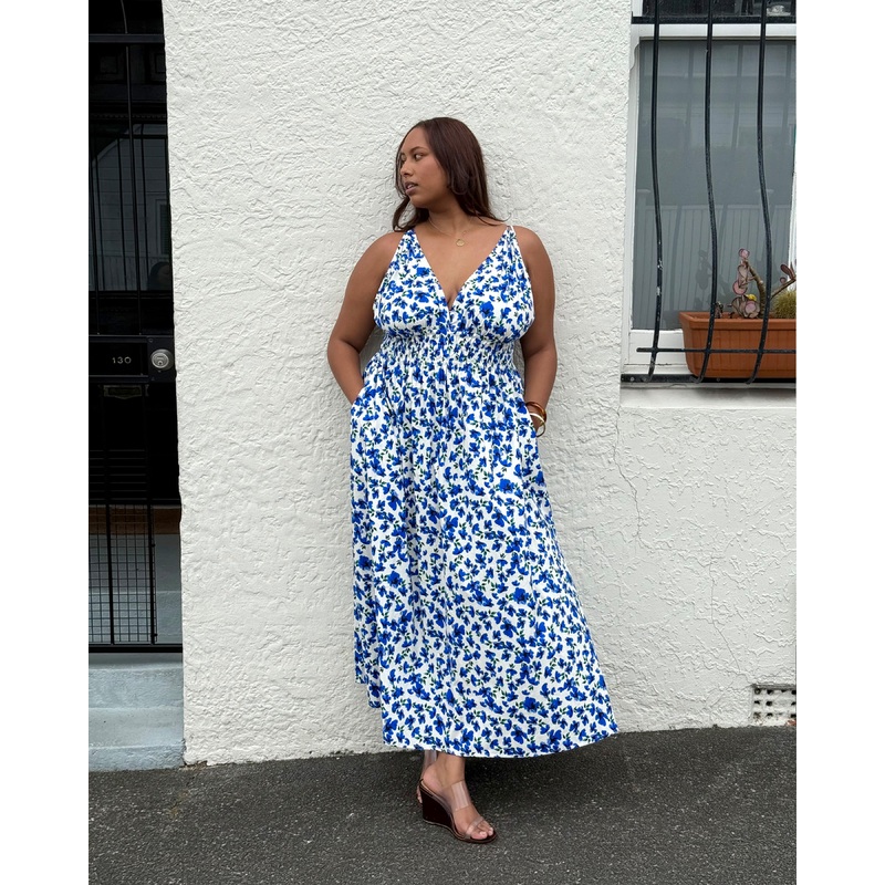 HERO MAXI DRESS SOMETHING BLUE FLORAL