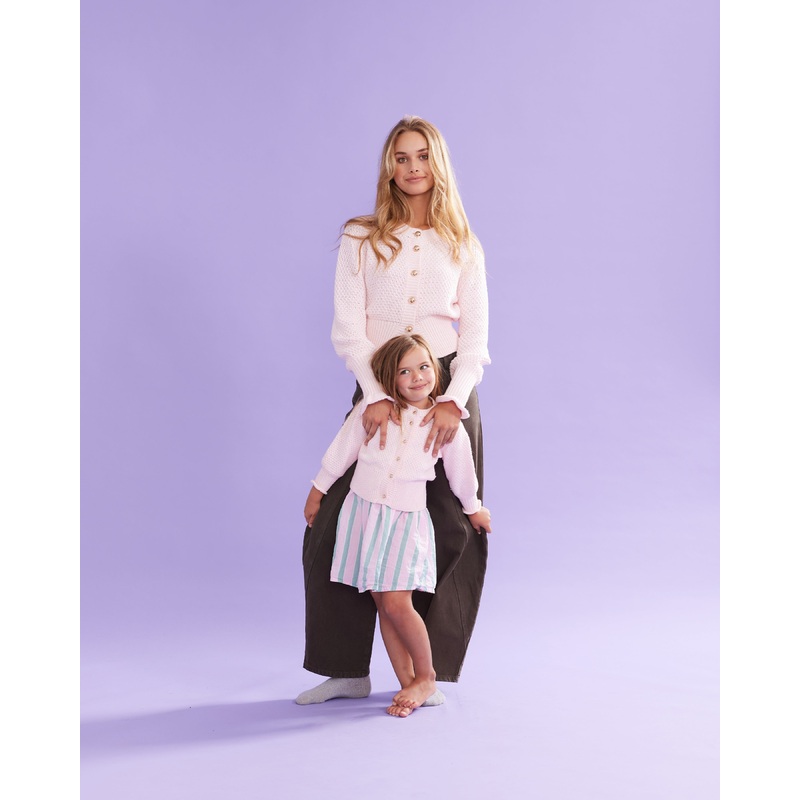 RUBB MATILDA COTTON CARDIGAN SOFT PINK