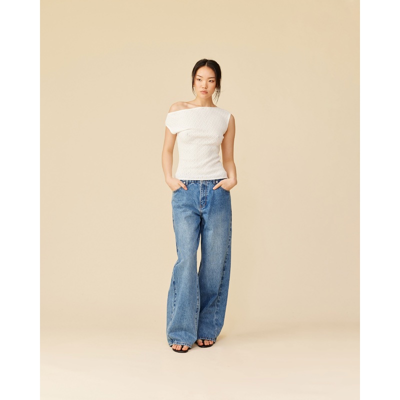 EMMA KNIT TOP WHITE LACE|4|6|8|10|12|14|16|18|20