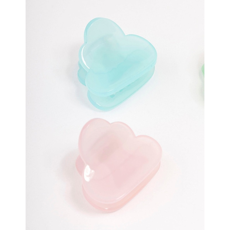 Mini Cloud Hair Claw Clip 4-Pack