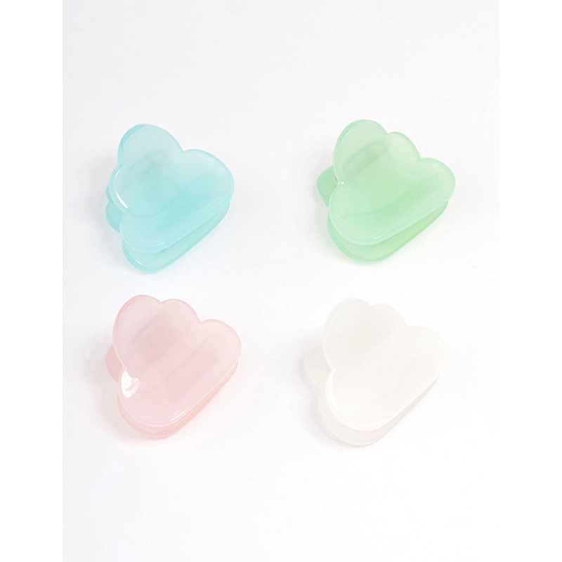 Mini Cloud Hair Claw Clip 4-Pack