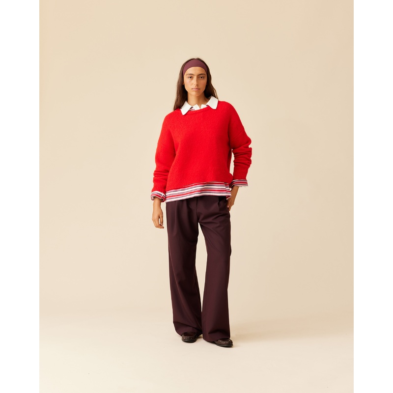 RUE TROUSER DEEP PLUM|4|6|8|10|12|14|16|18|20