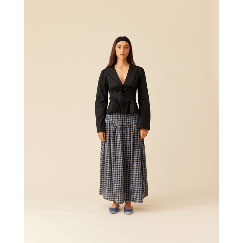 SIMONA LONG SLEEVE BLOUSE BLACK