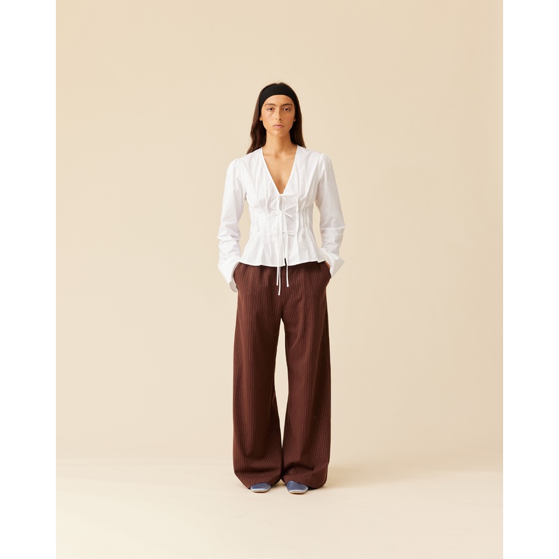 SIMONA LONG SLEEVE BLOUSE WHITE