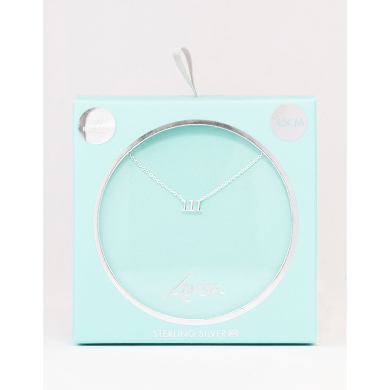 Sterling Silver 111 Angel Number Pendant Necklace