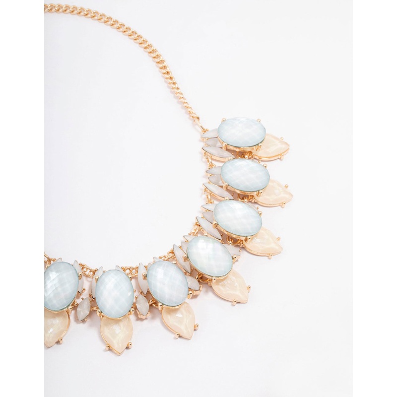 Gold Faceted Statement Necklace
