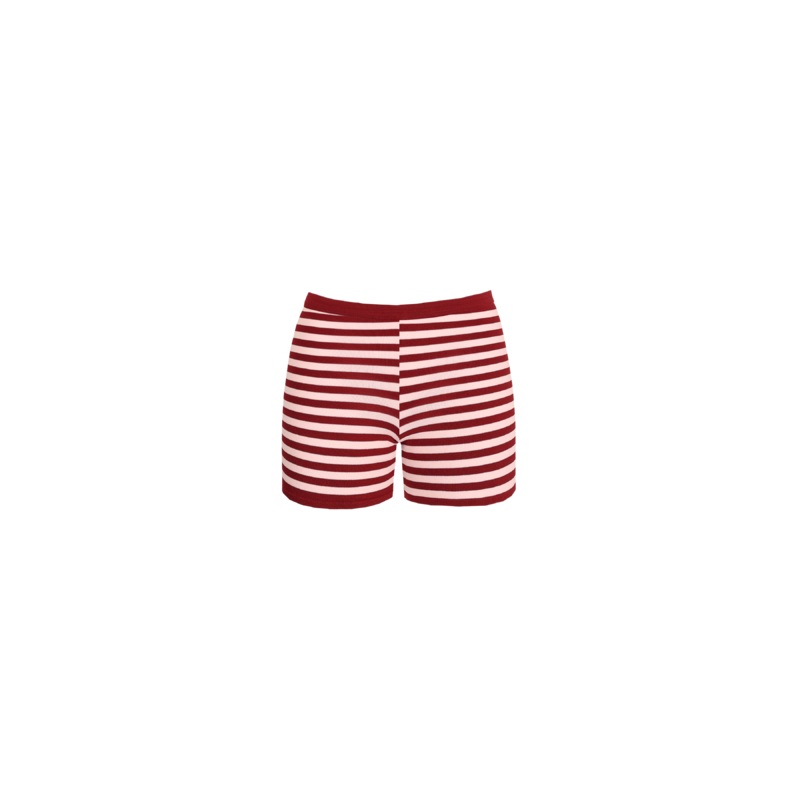 MARLA SHORTS BURGUNDY PINK STRIPE
