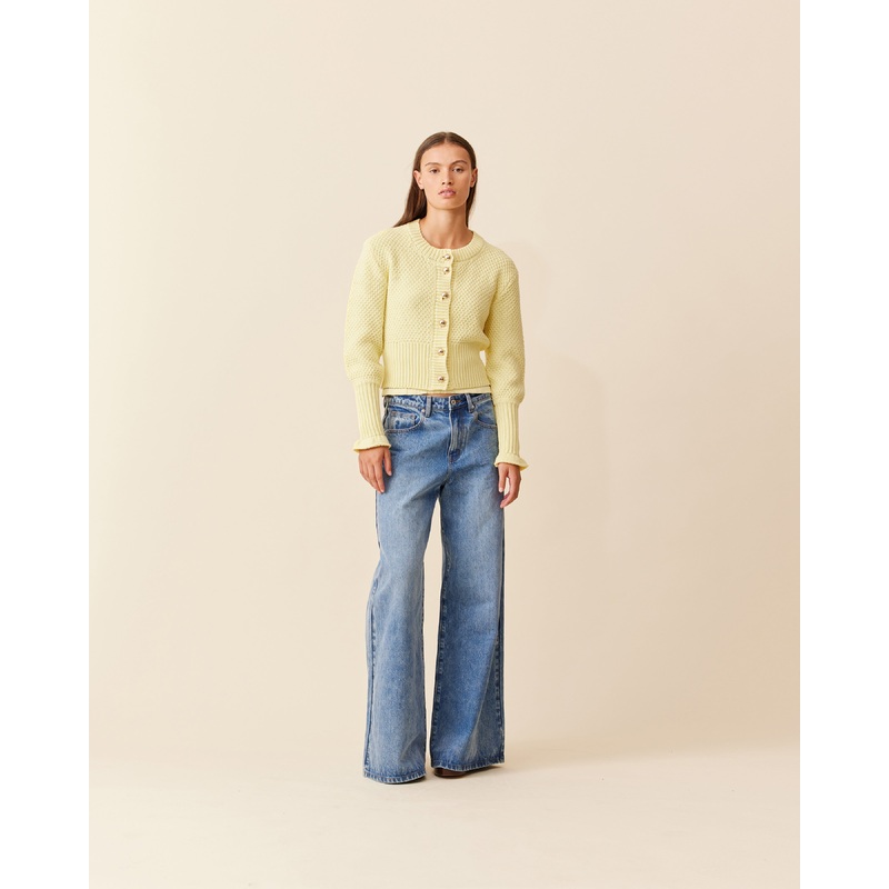 MATILDA COTTON CARDIGAN BUTTER