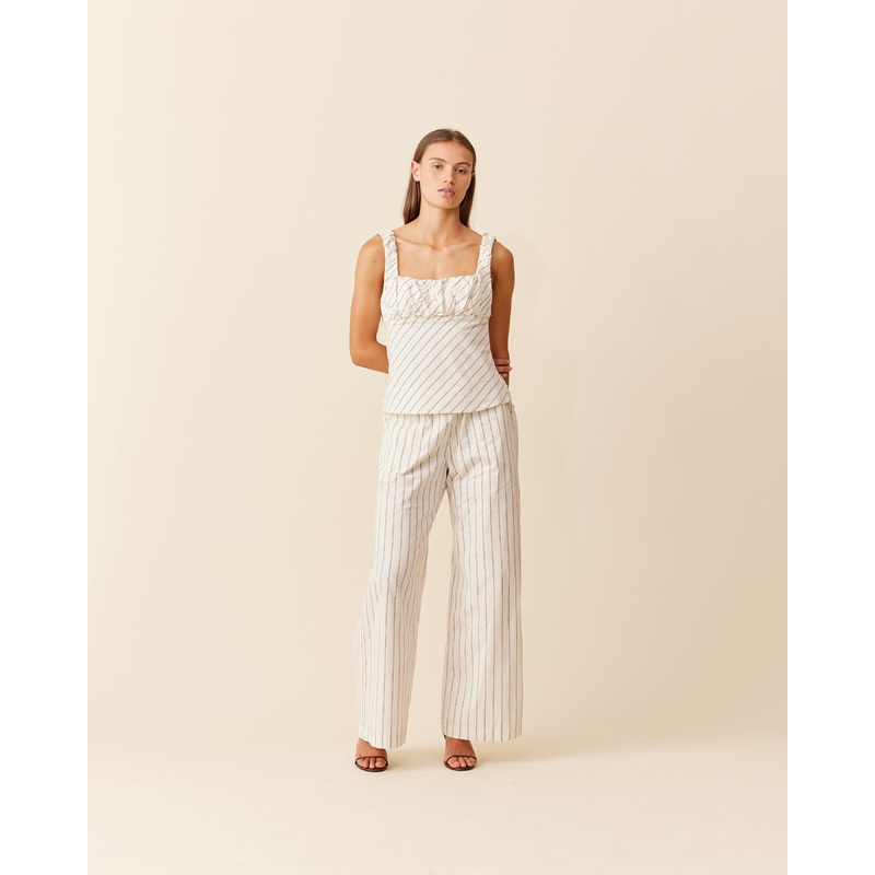 MICKEY TOP COFFEE CREAM STRIPE