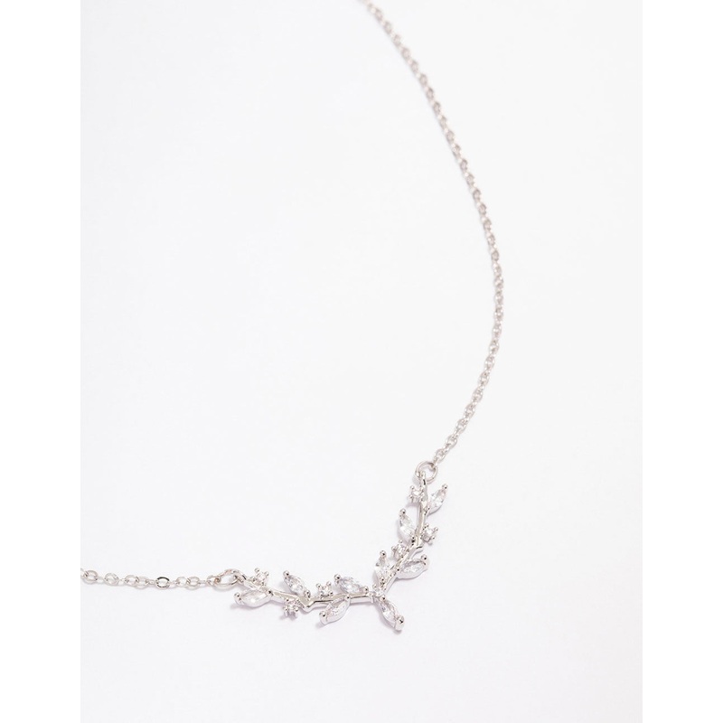 Silver Dainty Leafy Vine Necklace