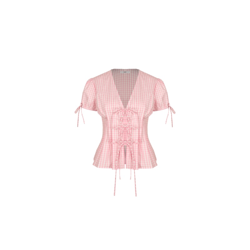 SIMONA BLOUSE PINK GINGHAM|4|6|8|10|12|14|16|18|20