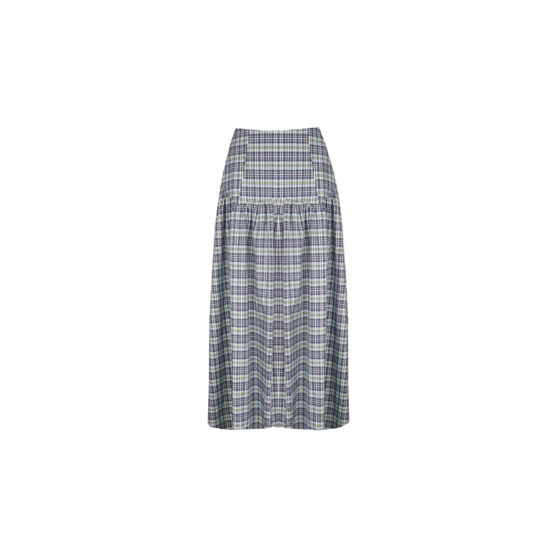 TRULLI SKIRT NAVY YELLOW TARTAN