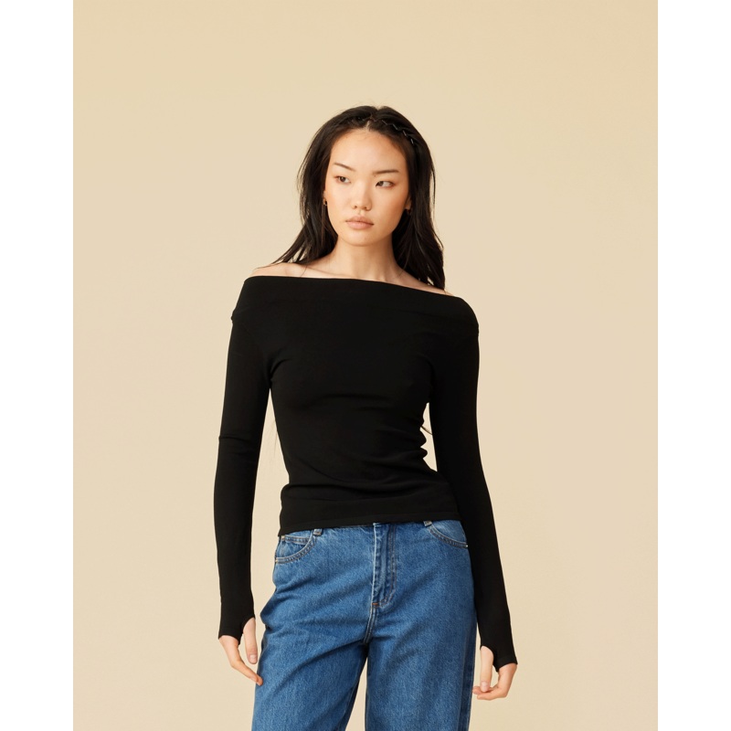 EMMA KNIT LONG SLEEVE BLACK|4|6|8|10|12|14|16|18|20