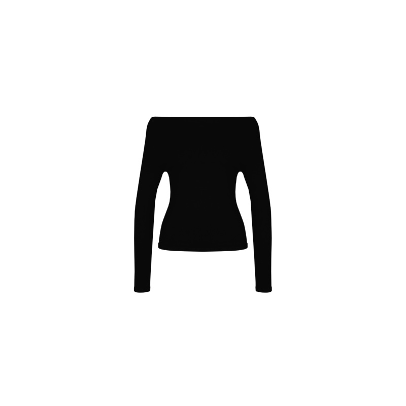 EMMA KNIT LONG SLEEVE BLACK|4|6|8|10|12|14|16|18|20