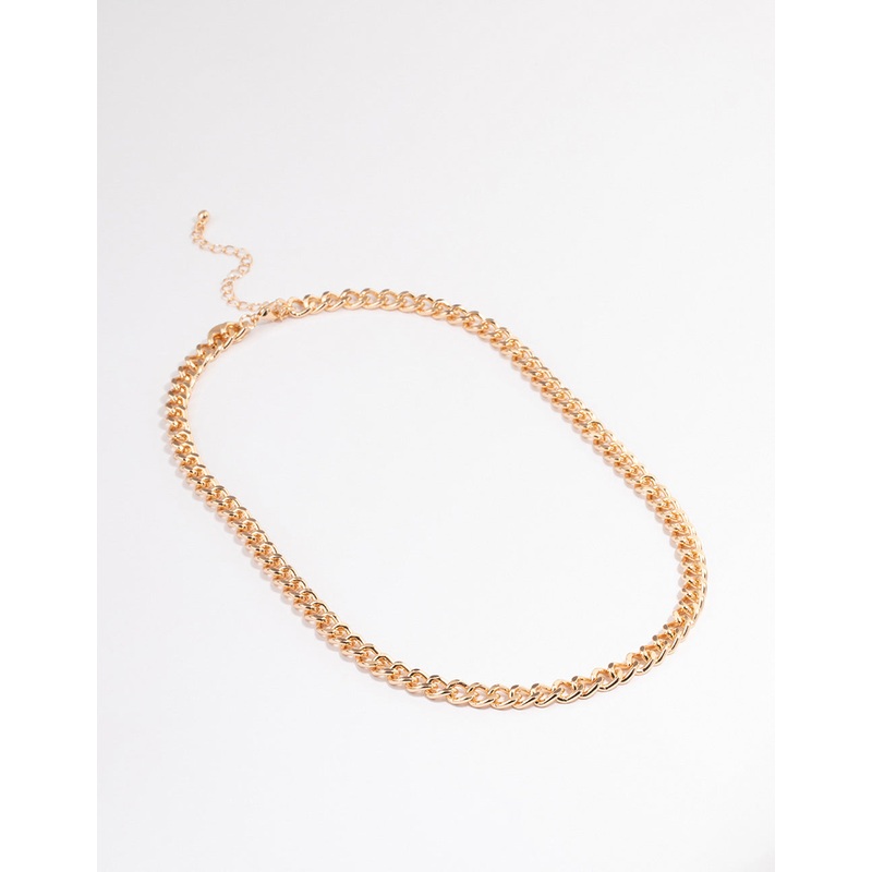 Gold Classic Curb Chain Necklace