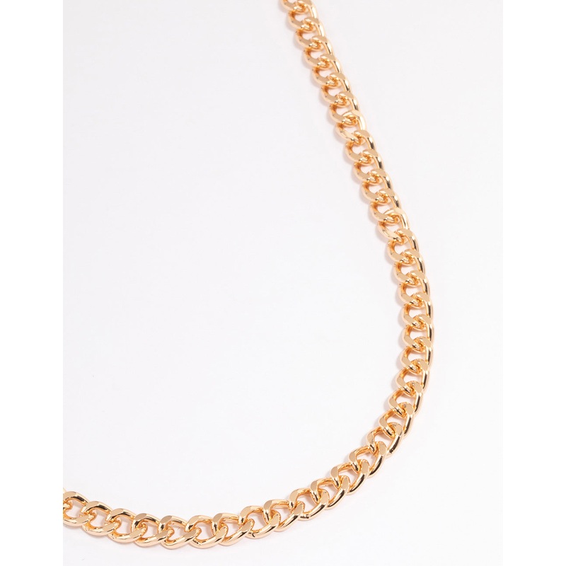 Gold Classic Curb Chain Necklace