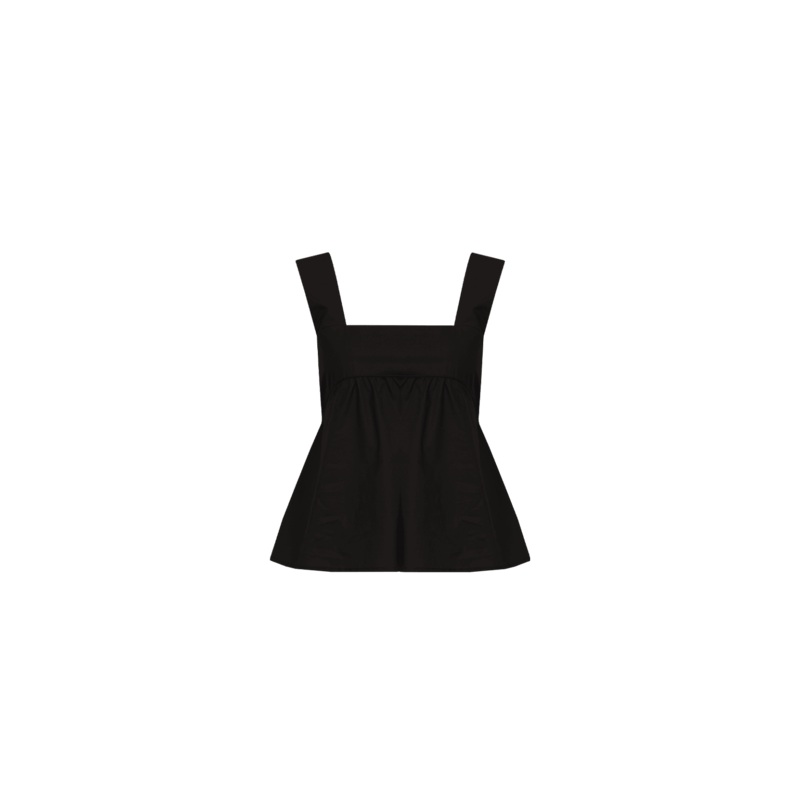 MARGIE TIE-BACK TOP BLACK|4|6|8|10|12|14|16|18|20