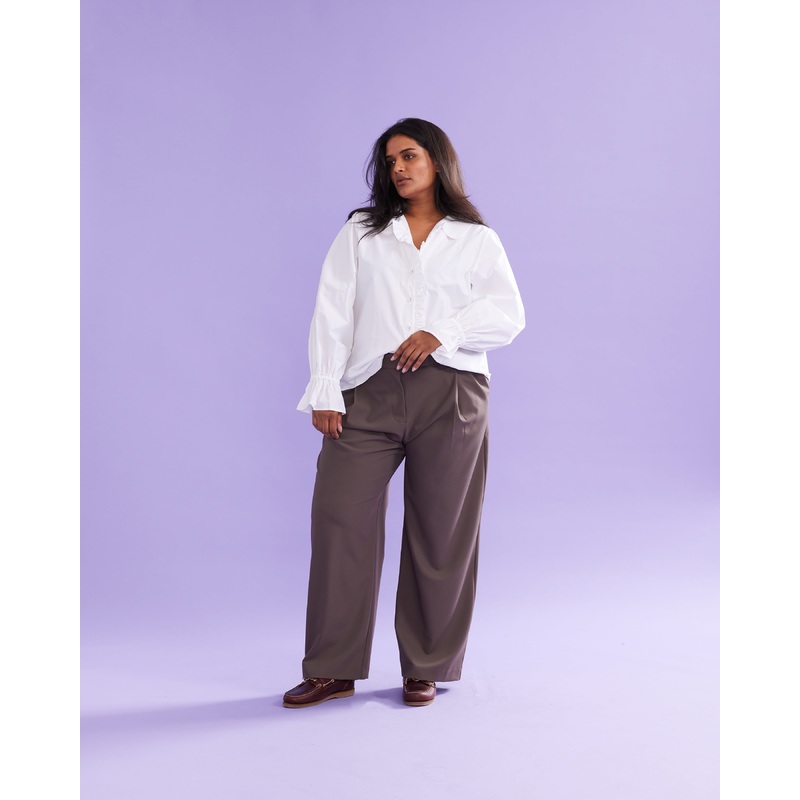 SANDLER RUFFLE SHIRT WHITE|4|6|8|10|12|14|16|18|20